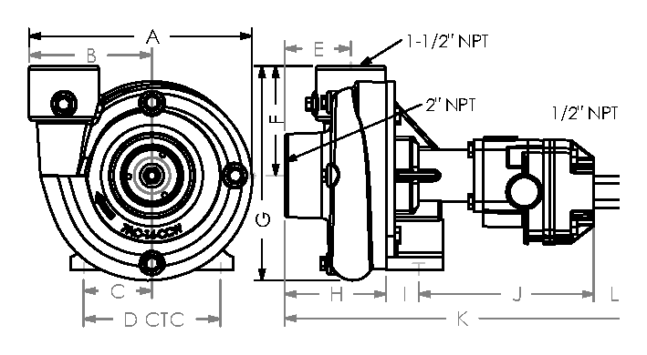 Ace FMC-200-HYD-300 dimension drawing