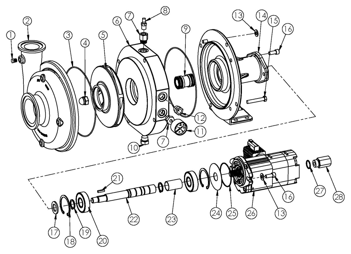 Ace FMC-755FS-HYD-M22-PWM exploded parts view