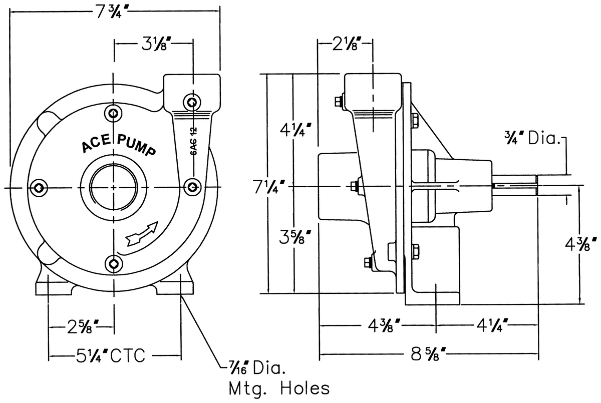 Ace FMC-CW-150-X dimension drawing