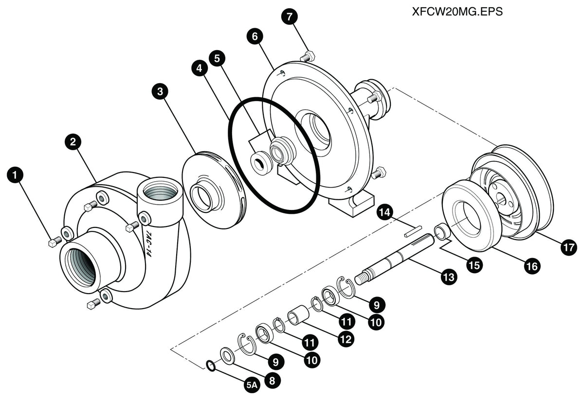 Ace FMC-CW-200-MAG exploded parts view