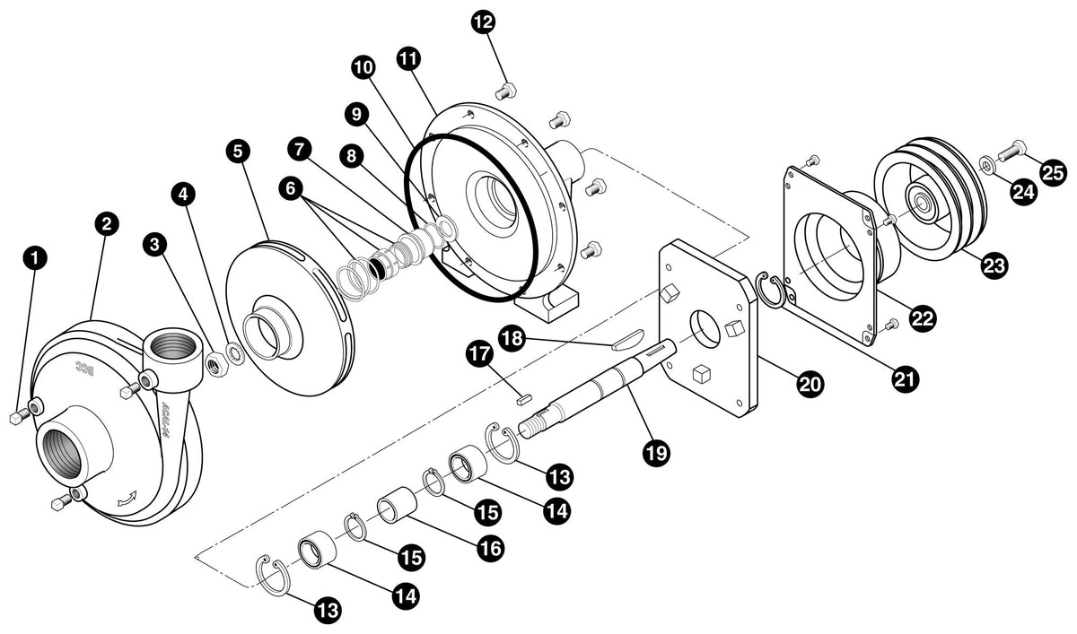 Ace FMC-CW-800-MAG-D exploded parts view