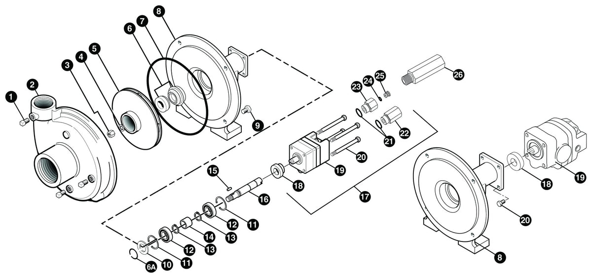 Ace FMC-HYD-204 exploded parts view