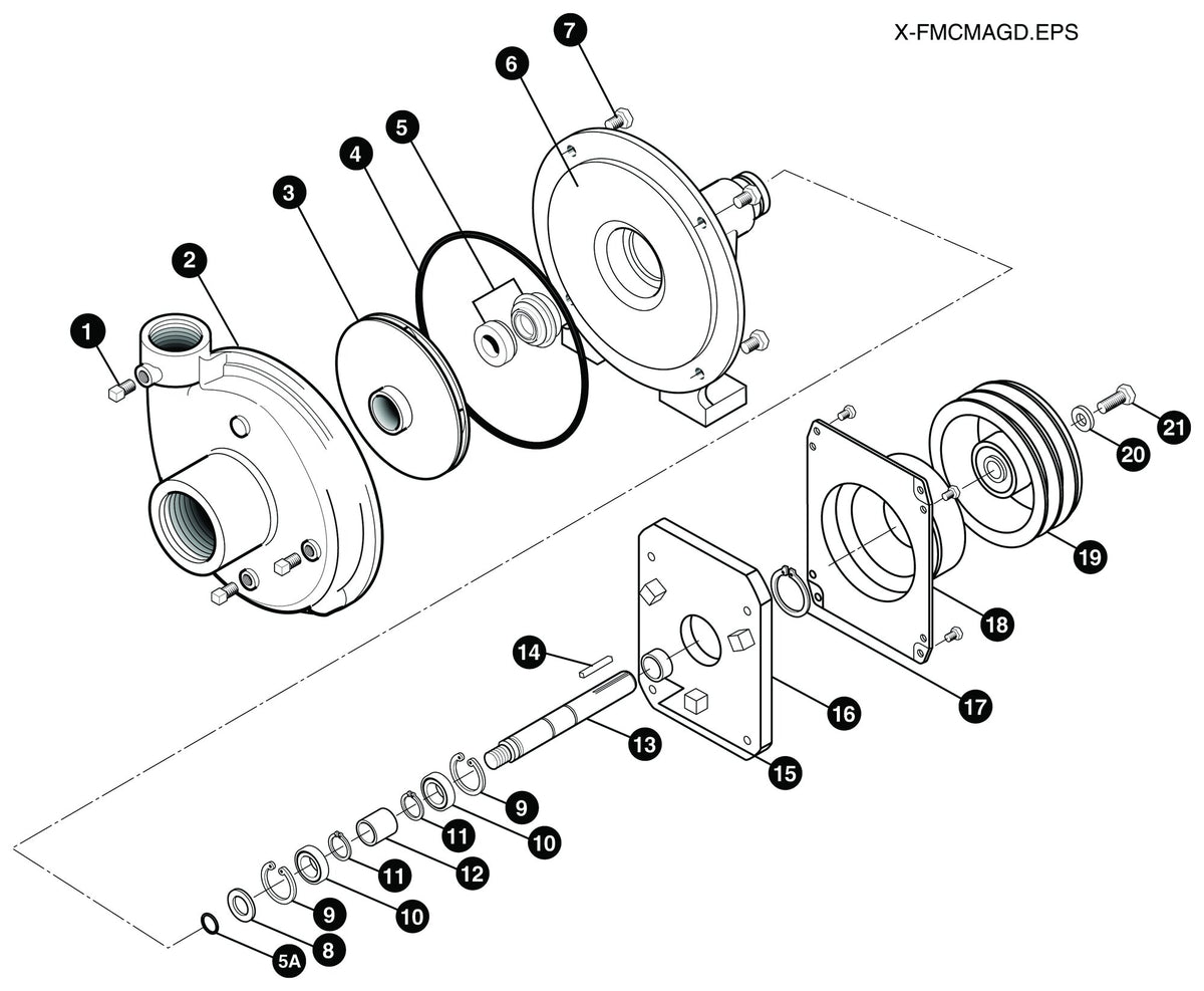 Ace FMC-MAG-D exploded parts view