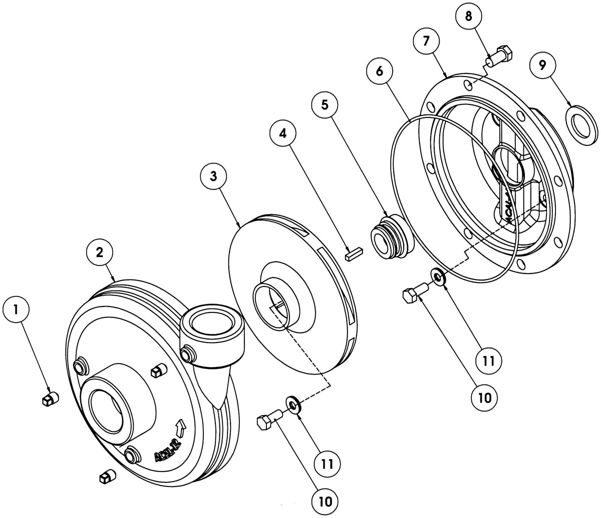 Ace GE-660 exploded parts view