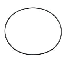 Black circular rubber O-ring seal with a smooth finish, isolated on a white background.