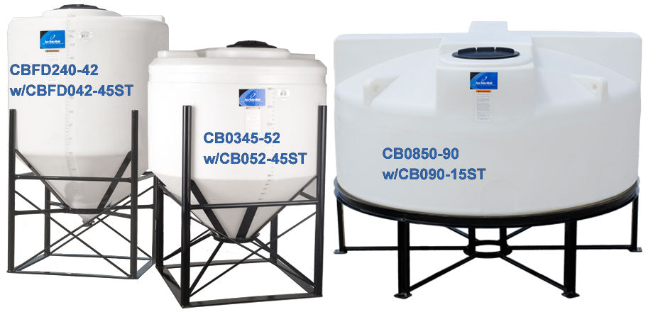 Ace Roto-Mold CB1150-90 — Cone Bottom Tanks Flat Top