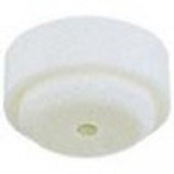 White circular DCER-2 ceiling mount fixture with a smooth, minimalist design and central mounting hole.