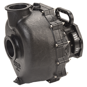 M350POW black plastic centrifugal pump with a top discharge port, side intake, and integrated carrying handle.