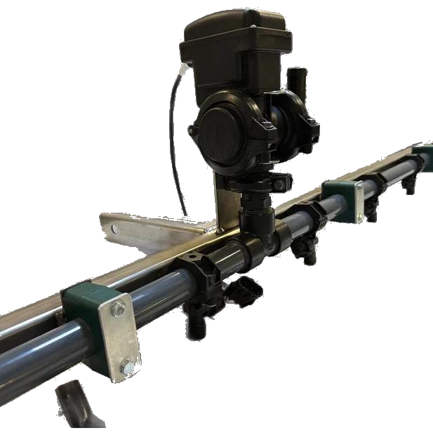 SCE Single Lane De-Ice Bar — 7 ft Stainless Anti-Ice Spray Bar, 10 SJ3 Tips, 2" Receiver Mount