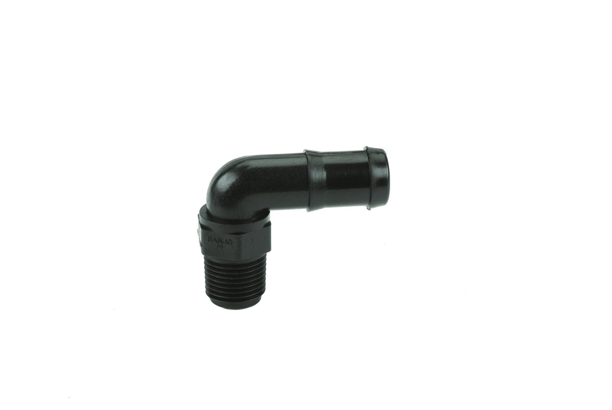 Banjo HB050/075-90 — 1/2" Male NPT x 3/4" 90° Hose Barb