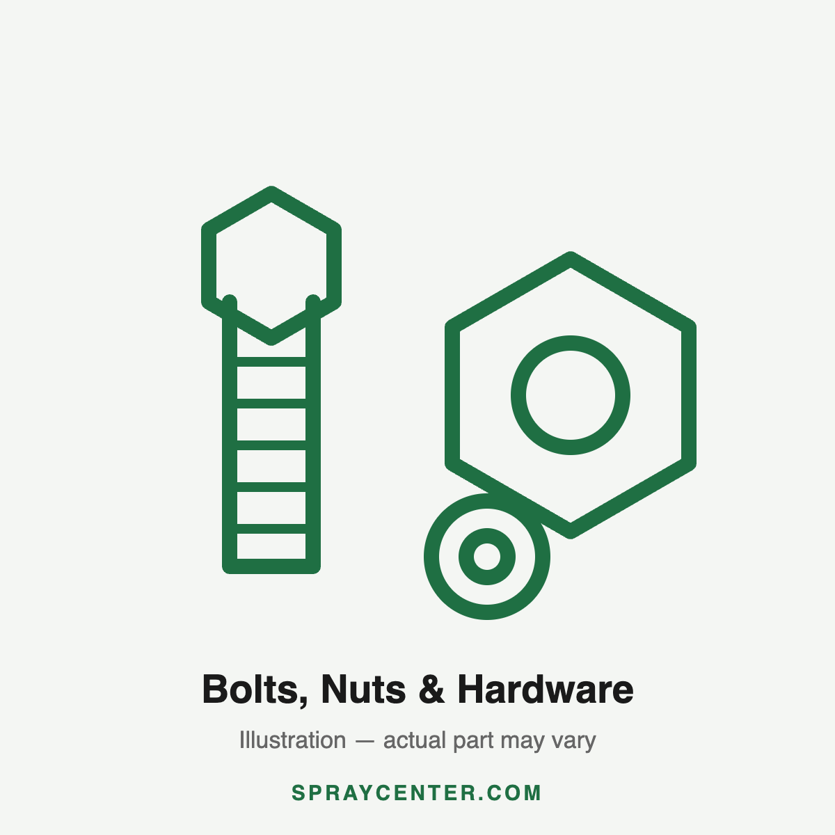 TeeJet CP118644-275MM-IZP — M6x1 Threaded Rod (category illustration, actual part may vary)