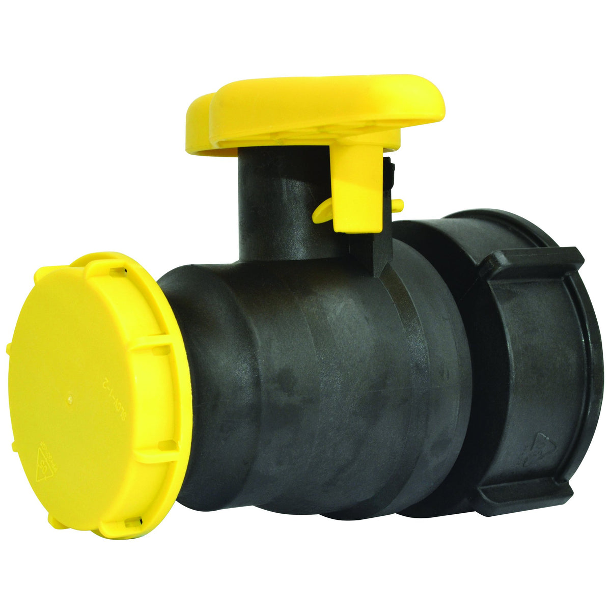 Green Leaf BCF75 — IBC Valve 2" Cam Viton Seal Yellow Cap 75mm Collar Thread