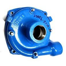 Blue cast iron 0152-9000C centrifugal pump housing with a central intake port and multiple mounting bolt holes.