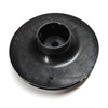 Black plastic pump impeller replacement part with a circular design and central mounting hub.