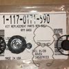 Raven Industries 117-0171-590 replacement parts kit featuring a gray turbine, metal clips, and black plastic components.