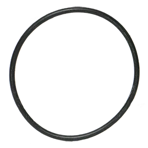 Black circular rubber O-ring seal with a smooth, durable finish for industrial and mechanical applications.
