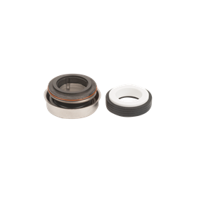 Mechanical seal 12713 (B) featuring a metal housing, black rubber components, and a white ceramic ring insert.
