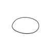 Black circular rubber O-ring seal for industrial machinery and plumbing applications.