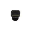 Black plastic threaded plug with a square-shaped top embossed with the number 12777.