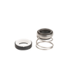 Mechanical seal 17028 (B) featuring a white ceramic seat, metal spring, and black rubber components for pump repair.