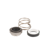 Mechanical seal kit 17035 (B) with a metal spring, a black rubber bellows seal, and a white ceramic stationary seat.