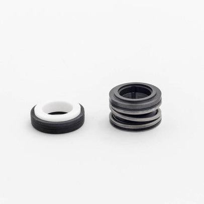 Mechanical seal 2120-0008 featuring a white ceramic seat and a black carbon spring-loaded rotary component.