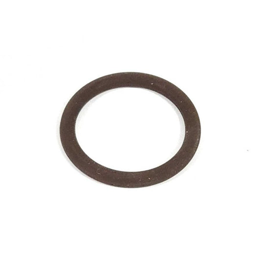 Small brown rubber O-ring seal with a circular design for industrial or mechanical sealing applications.