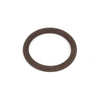 Small brown rubber O-ring seal with a circular design for industrial or mechanical sealing applications.