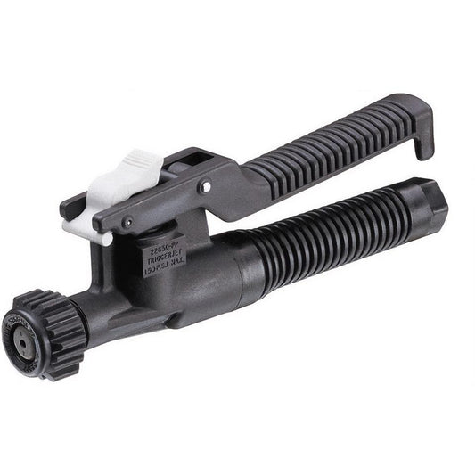 Black 22650-PP TriggerJet spray gun with a ribbed handle, white safety lock, and 1/4-inch adjustable nozzle tip.