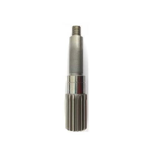 Metallic 3900-0010 drive shaft featuring a threaded top, smooth cylindrical center, and a splined gear base.