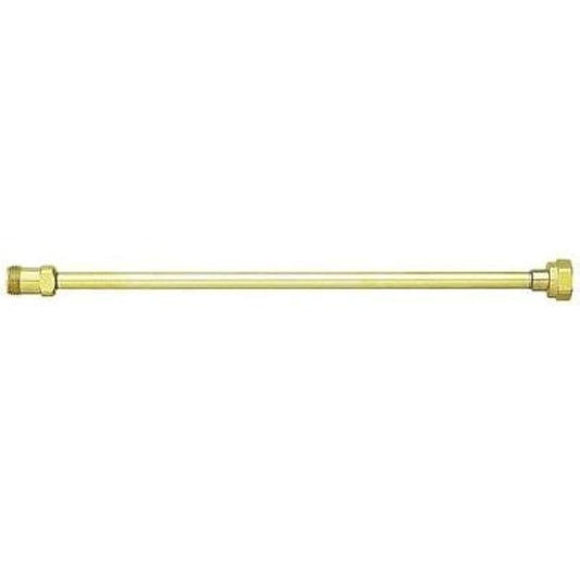 24-inch brass supply riser with threaded ends for plumbing connections.