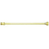 48-inch brass riser pipe with threaded ends for plumbing and shower installations.