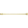 Long, straight brass extension wand with threaded metal connectors on both ends for plumbing or sprayer applications.