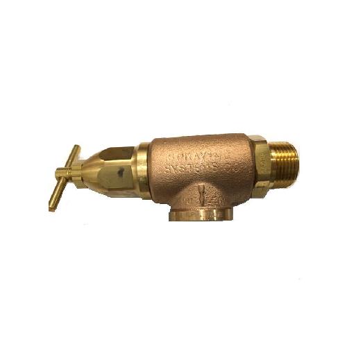 Brass AA110-1-1/2-AL spray nozzle with a T-handle adjustment screw and threaded inlet on a white background.