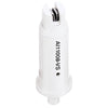 White cylindrical AI11008-VS replacement nozzle with a slotted metal tip and a flanged base for secure installation.