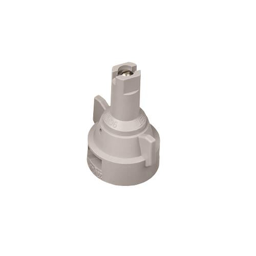 AIC11006-VS grey plastic air induction spray nozzle with a precision tip and integrated mounting wings.