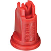 Red AIXR11004VP plastic spray nozzle with a precision-engineered tip for agricultural spraying applications.