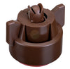 Brown TeeJet APTJ-11005VP-CE spray nozzle cap with integrated tip and wing-style grip for easy installation.