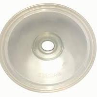 Clear, circular plastic replacement lid for AR550085 with a centered opening and raised rim design.