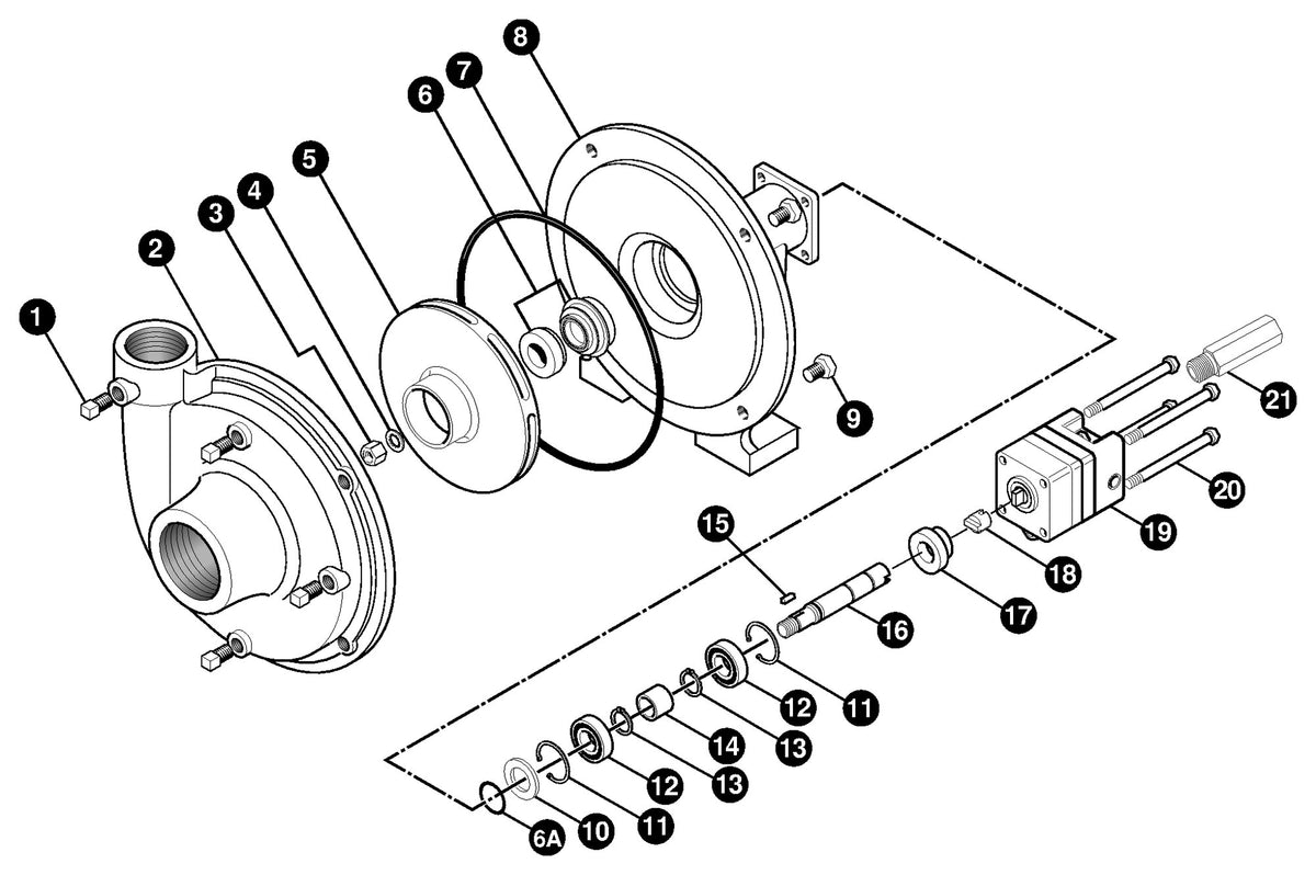 Ace FMC-150-HYD-206-LS exploded parts view