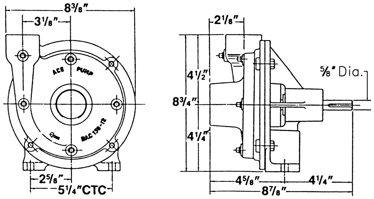Ace FMC-150 dimension drawing