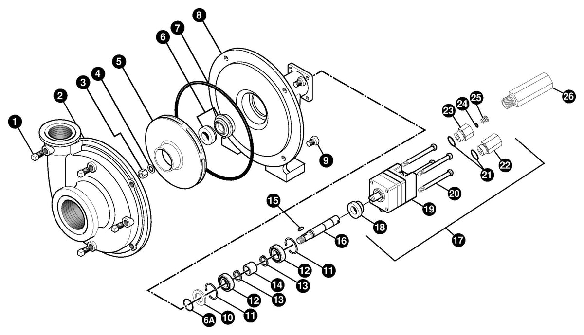 Ace FMC-150F-HYD exploded parts view