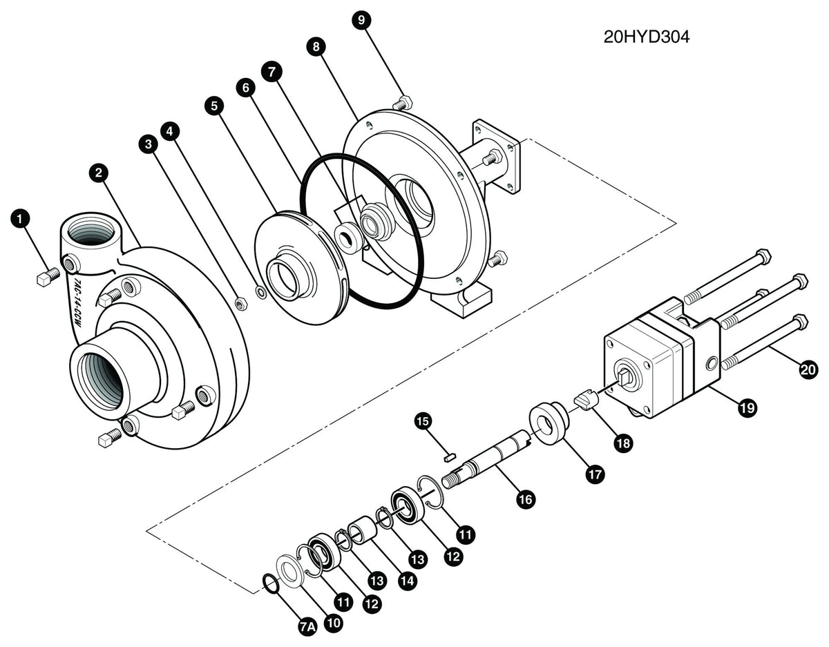 Ace FMC-200-HYD-210 exploded parts view