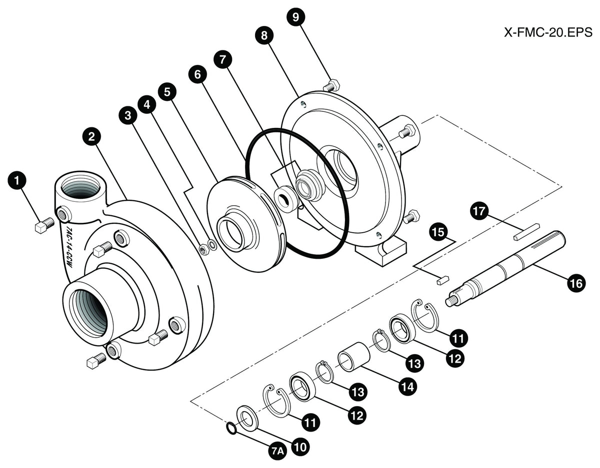 Ace FMC-200 exploded parts view