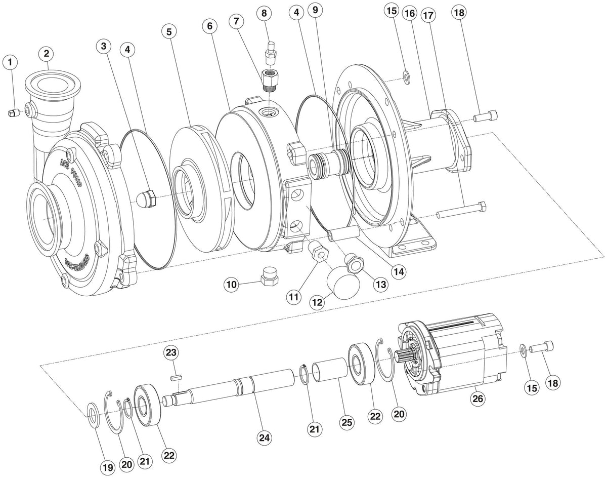 Ace FMC-750F-HYD exploded parts view