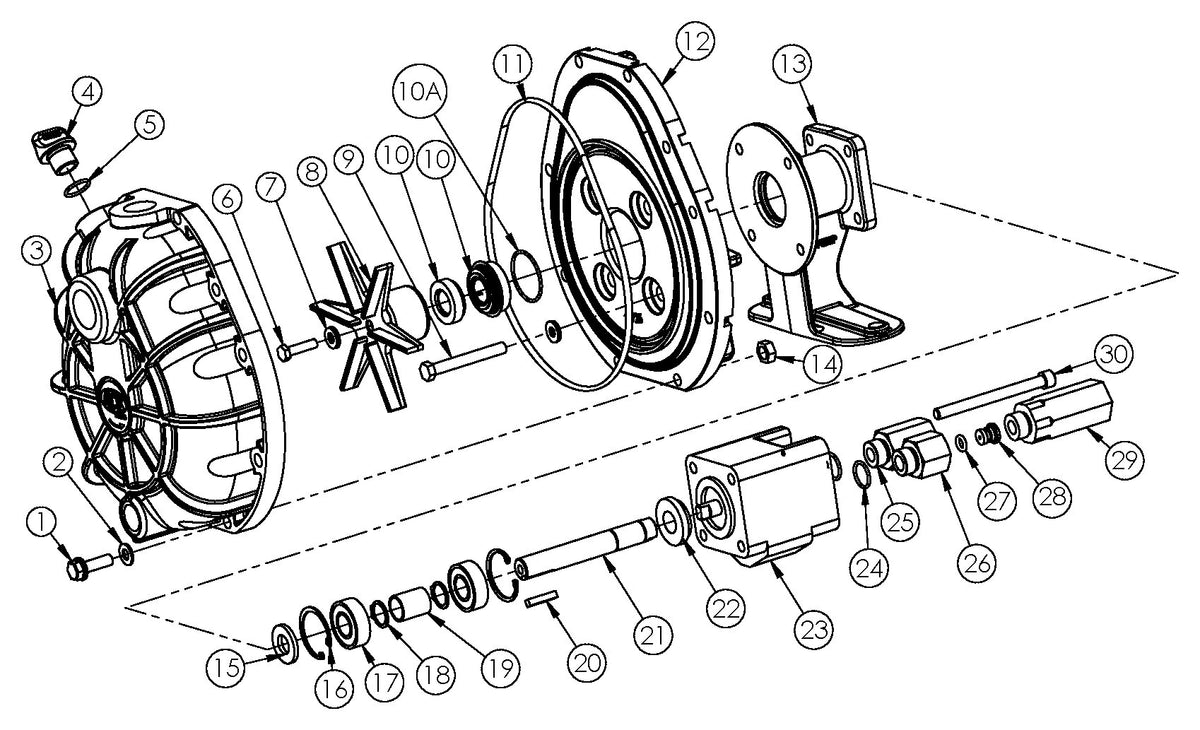 Ace FMC-75SP-HYD exploded parts view