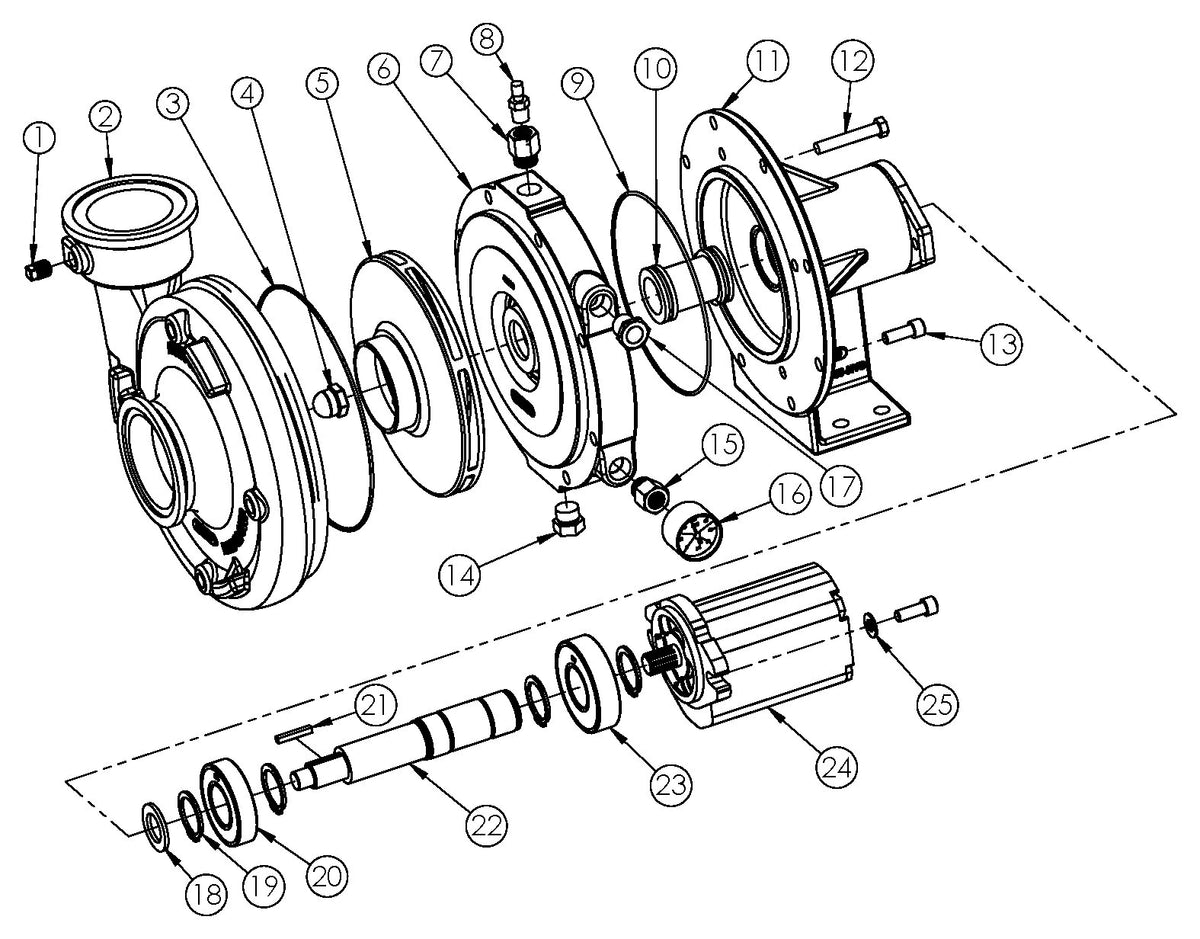 Ace FMC-855F-HYD exploded parts view