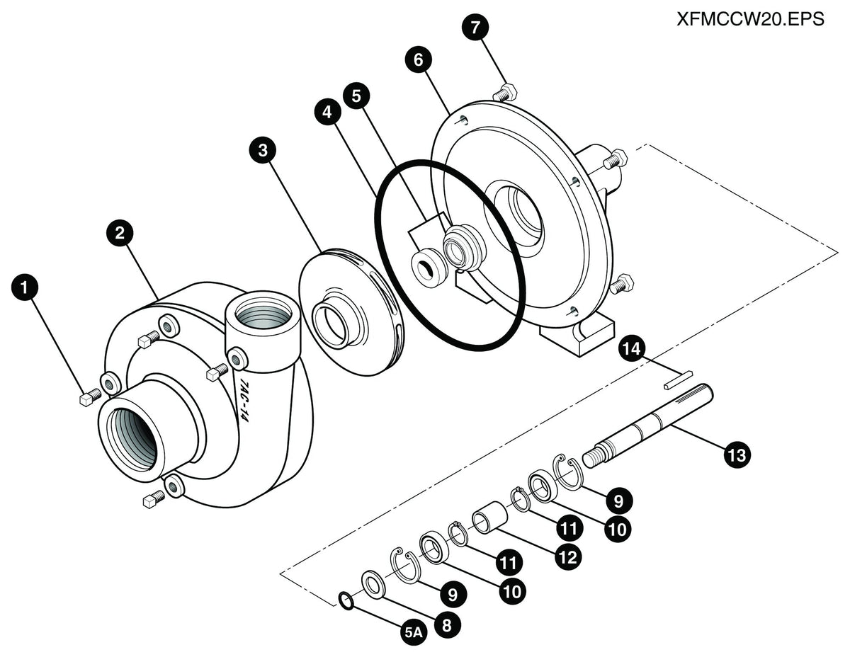 Ace FMC-CW-200 exploded parts view