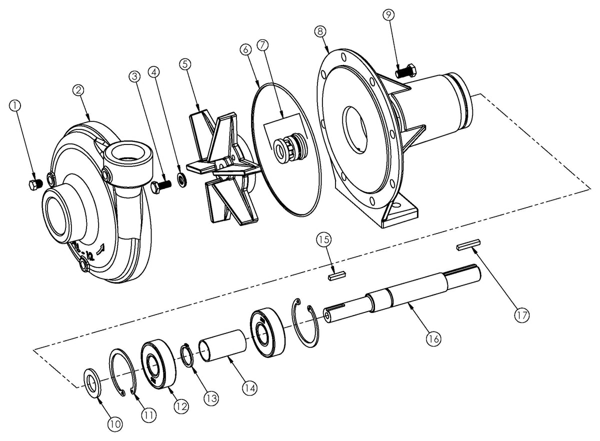 Ace FMC-CW-650 exploded parts view