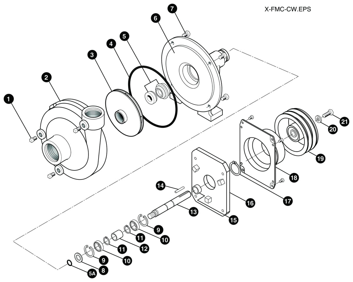Ace FMC-CW-MAG-D exploded parts view